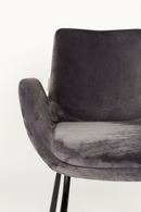 Dark Gray Velvet Dining Chairs (2) | Zuiver Brit | DutchFurniture.com
