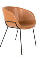 Baseball-Stitched Leather Armchairs (2) | Zuiver Feston | Oroatrade.com