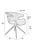 Bucket Seat Velvet Dining Armchairs (2) | Zuiver Mia | Oroatrade.com