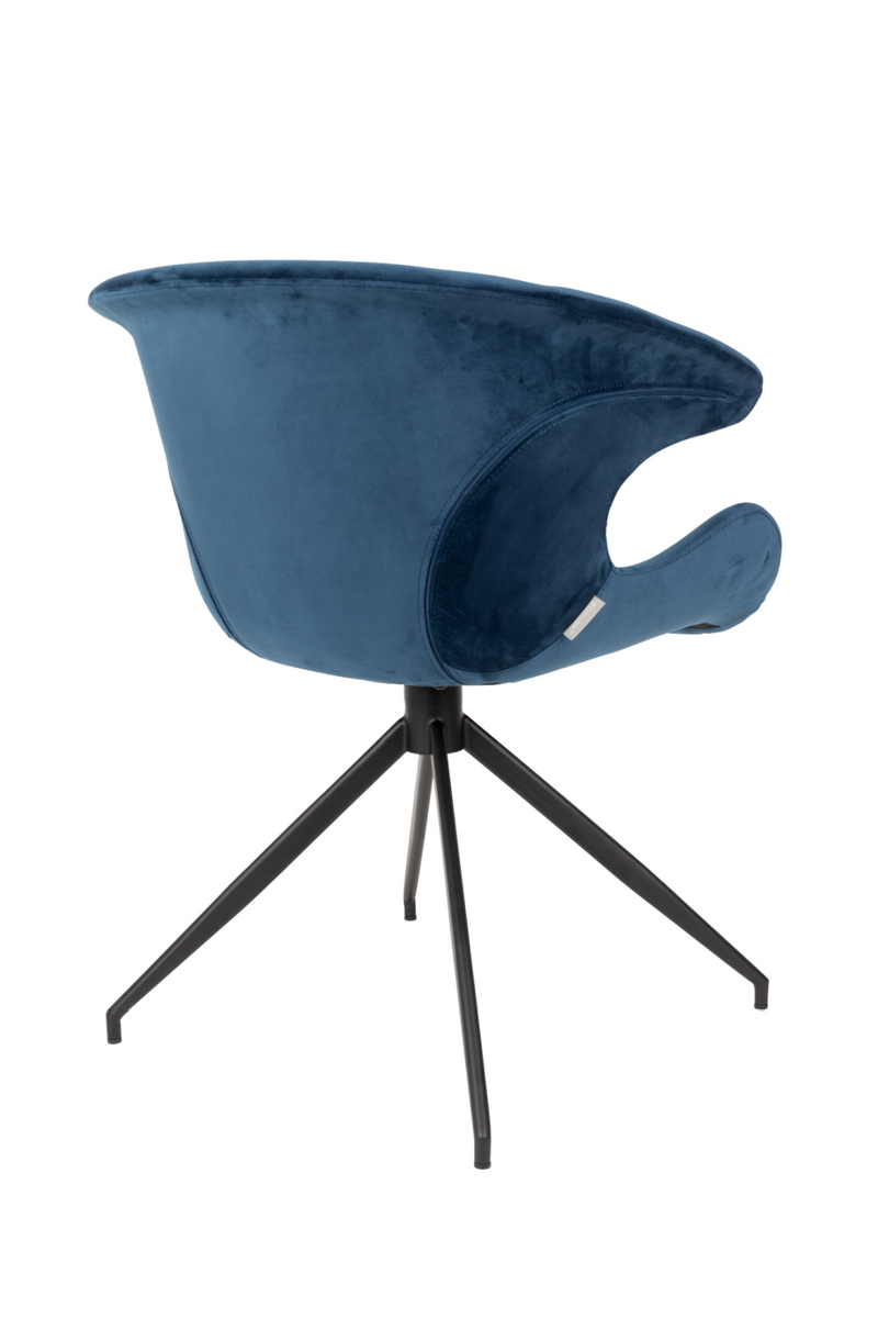 Blue Velvet Dining Armchairs (2) | Zuiver Mia | DutchFurniture.com