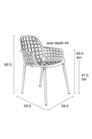 Aluminum Garden Dining Armchairs (2) | Zuiver Albert Kuip | Oroatrade.com