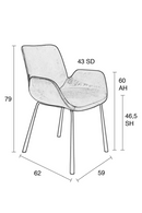 Leather Dining Armchairs (2) | Zuiver Brit | Oroatrade.com