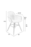 Contemporary Molded Dining Chair (2) | Zuiver Albert | Oroatrade.com