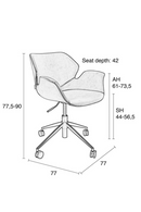 Leather Swivel Office Chair | Zuiver Nikki | Oroatrade.com