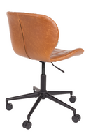 Cognac Leather Bucket Office Chair | Zuiver OMG | DutchFurniture.com