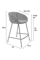 Baseball-Stitched Leather Counter Stools (2) | Zuiver Feston | Oroatrade.com