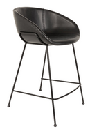 Baseball-Stitched Leather Counter Stools (2) | Zuiver Feston | Oroatrade.com