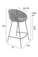 Baseball-Stitched Leather Counter Stools (2) | Zuiver Feston | Oroatrade.com