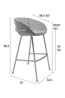 Baseball-Stitched Leather Bar Stools (2) | Zuiver Feston | Oroatrade.com