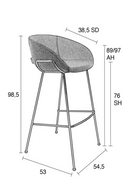 Baseball-Stitched Leather Bar Stools (2) | Zuiver Feston | Oroatrade.com