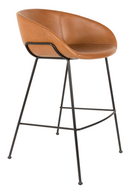 Baseball-Stitched Leather Bar Stools (2) | Zuiver Feston | Oroatrade.com