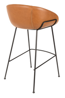 Baseball-Stitched Leather Bar Stools (2) | Zuiver Feston | Oroatrade.com