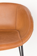Baseball-Stitched Leather Bar Stools (2) | Zuiver Feston | Oroatrade.com