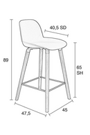 Molded Counter Stools (2) | Zuiver Albert Kuip | Dutchfurniture.com