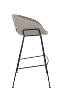 Gray Upholstered Barrel Barstools (2) | Zuiver Feston | DutchFurniture.com