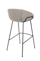 Gray Upholstered Barrel Barstools (2) | Zuiver Feston | DutchFurniture.com