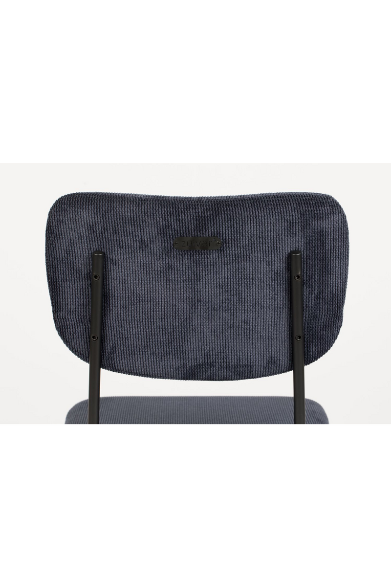 Dark Blue Upholstered Barstools (2) | Zuiver Benson | DutchFurniture.com