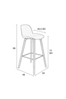 Contemporary Molded Barstools (2) | Zuiver Albert | Dutchfurniture.com