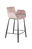 Velvet Upholstered Counter Stools (2) | Zuiver Brit | Dutchfurniture.com