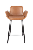 Leather Upholstered Counter Stools (2) | Zuiver Brit | Dutchfurniture.com