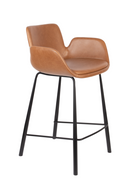 Leather Upholstered Counter Stools (2) | Zuiver Brit | Dutchfurniture.com