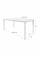 Lacquered Wood Dining Table (L) | Zuiver Storm | Dutchfurniture.com