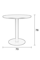 Round Pedestal Outdoor Bistro Table | Zuiver Metsu | Oroatrade.com