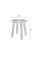 Carved Wooden Top End Table | Zuiver Dendron | Oroatrade.com