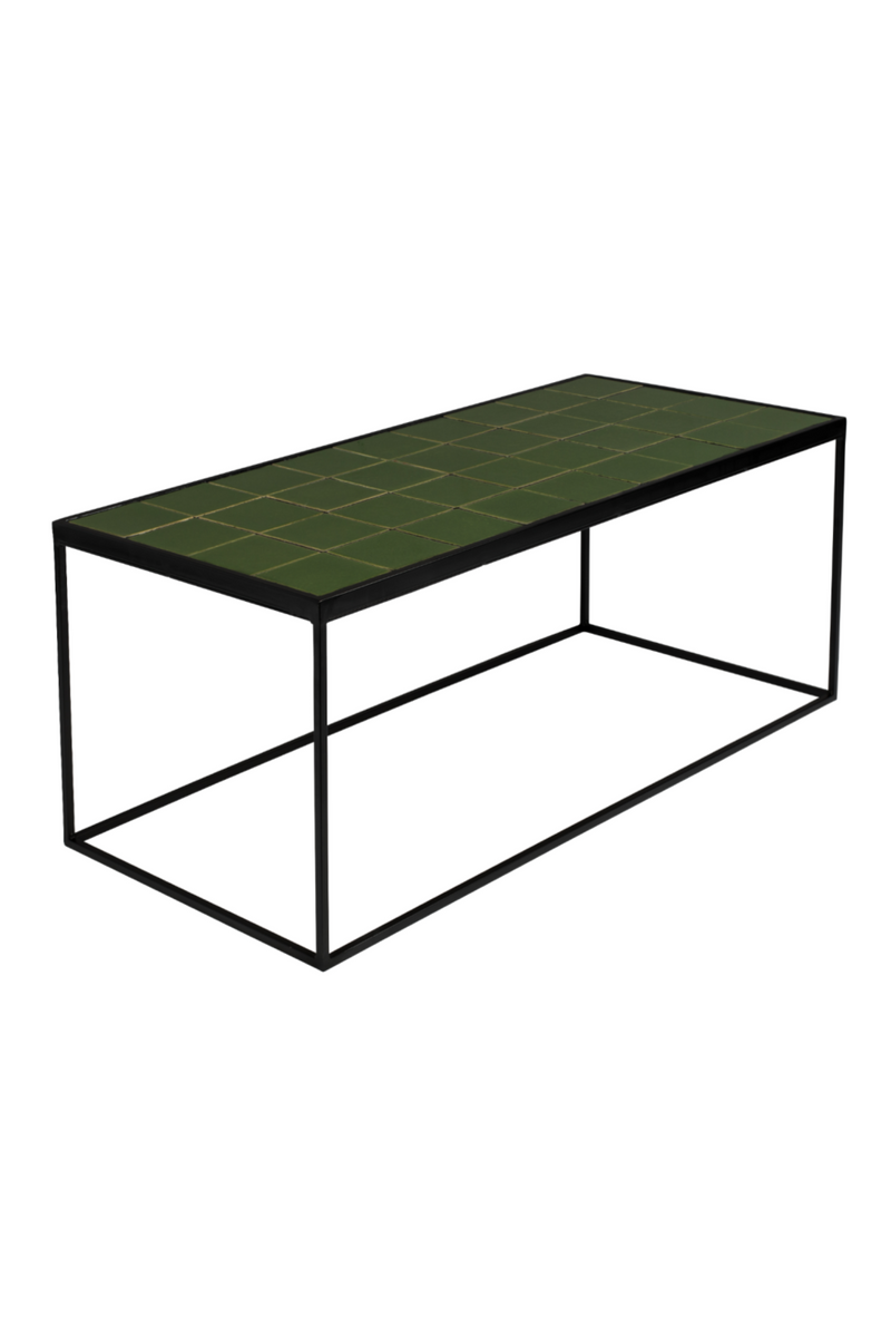 Green Tile Top Coffee Table | Zuiver Glazed | DutchFurniture.com