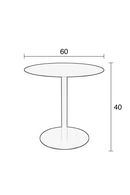 Black Round Side Table | Zuiver Snow | Oroatrade.com