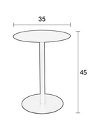 Black Round Side Table | Zuiver Snow | Oroatrade.com
