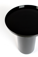Black Pedestal Side Table | Zuiver Shiny Bomb | Dutchfurniture.com