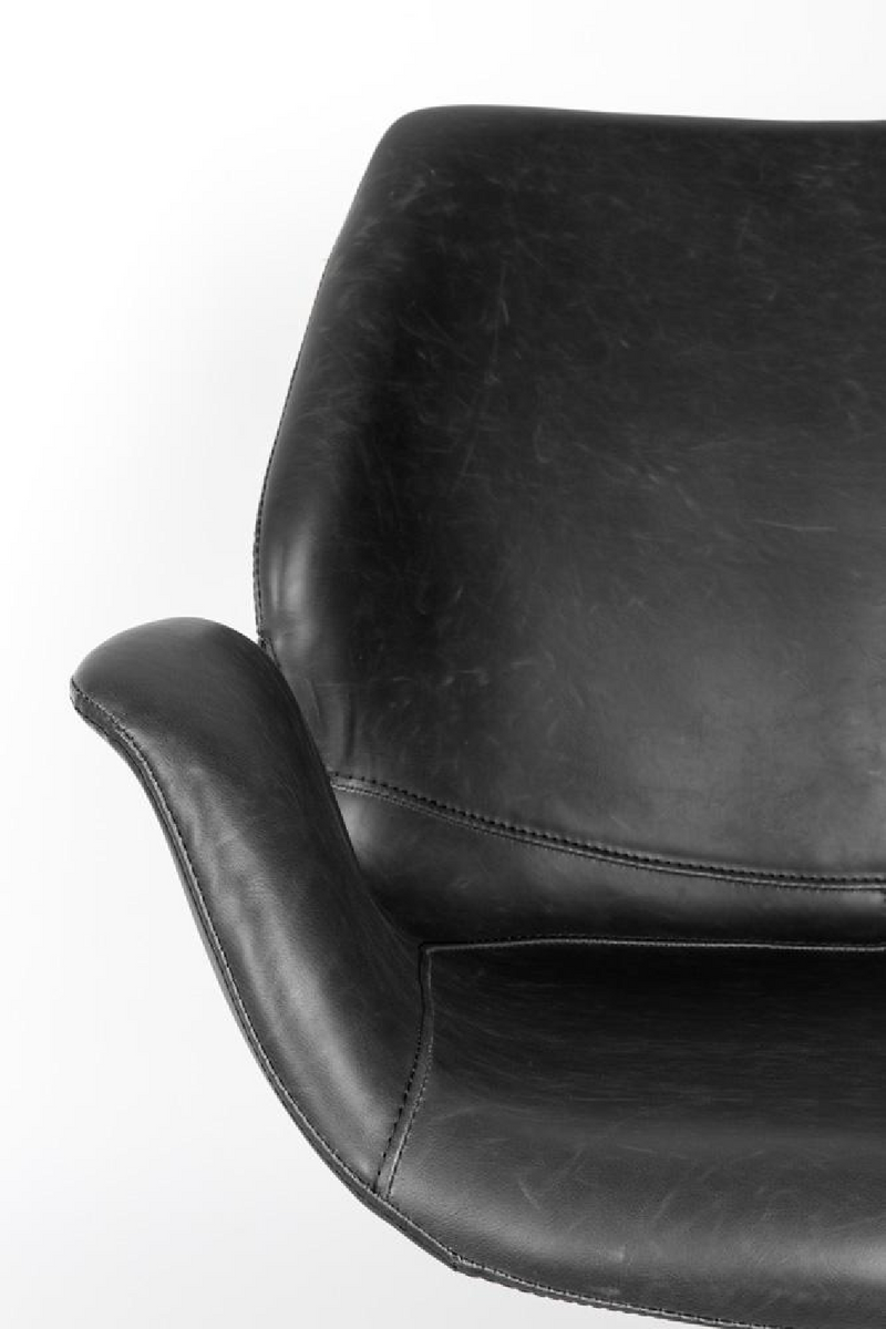 Black Leather Butterfly Swivel Chair | Zuiver Nikki | Dutchfurniture.com