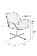 Leather Swivel Lounge Chair | Zuiver Nikki | Oroatrade.com