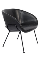 Baseball-Stitched Leather Lounge Chair | Zuiver Feston | Oroatrade.com