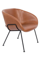 Baseball-Stitched Leather Lounge Chair | Zuiver Feston | Oroatrade.com