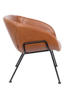 Baseball-Stitched Leather Lounge Chair | Zuiver Feston | Oroatrade.com