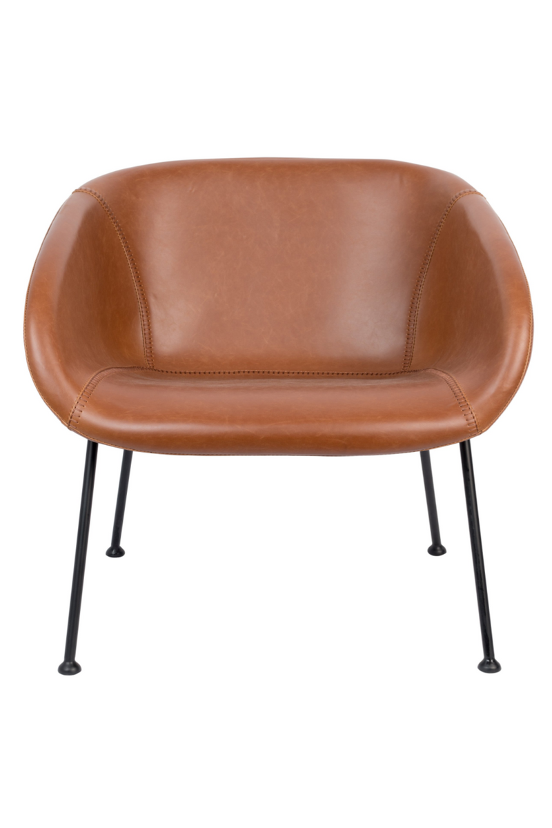 Brown Leather Lounge Chair | Zuiver Feston | Dutchfurniture.com