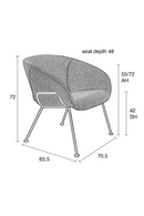 Gray Upholstered Lounge Chair | Zuiver Feston | DutchFurniture.com