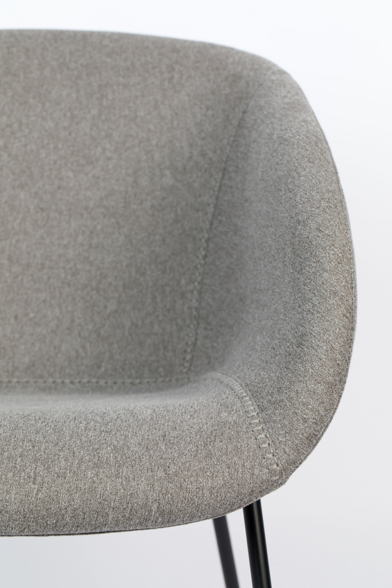 Gray Upholstered Lounge Chair | Zuiver Feston | DutchFurniture.com