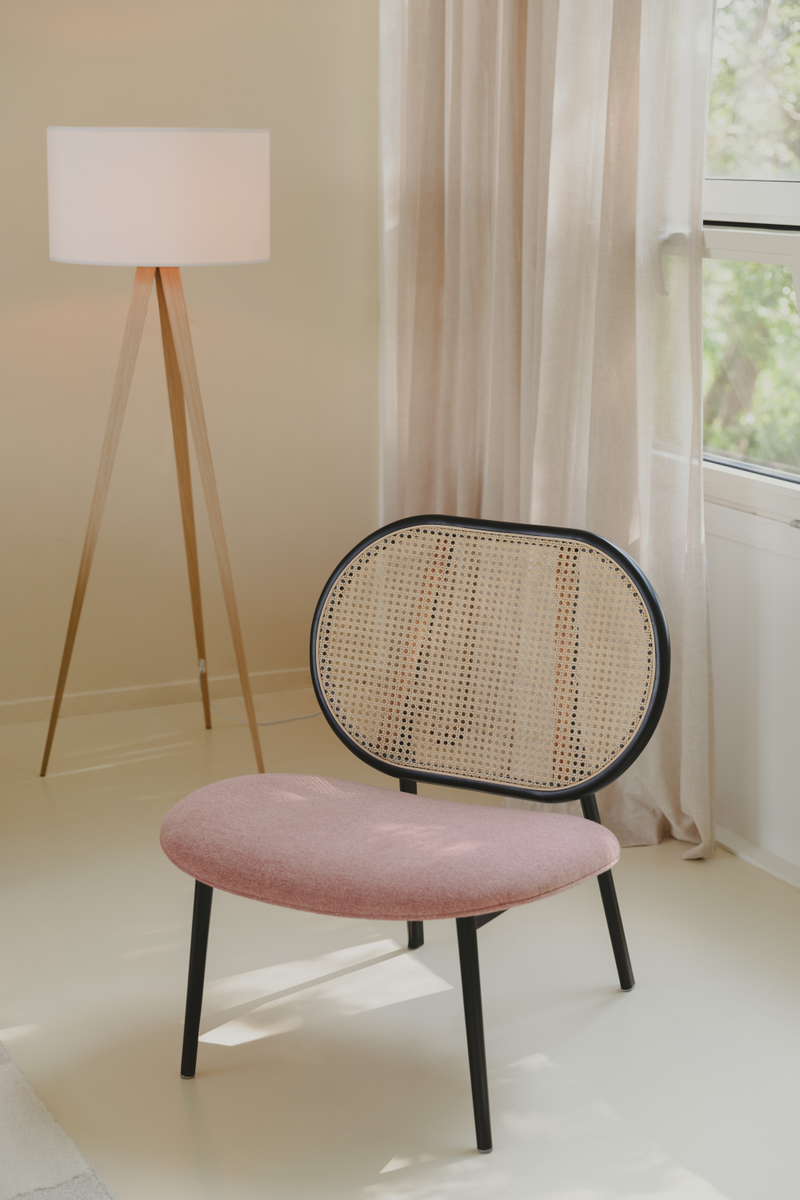 Pink Rattan Lounge Chair | Zuiver Spike | DutchFurniture.com