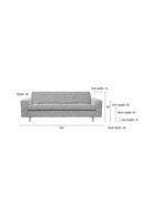 Latte Upholstered 2.5-Seater Sofa | Zuiver Bor | OROA TRADE