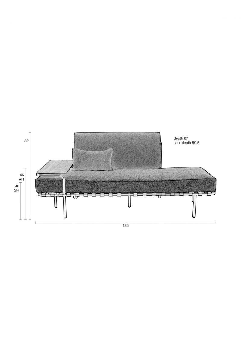 Pink/Gray Daybed Sofa | Zuiver Star | OROA TRADE