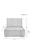 Blue Upholstered Sofa | Zuiver Hunter | Oroatrade.com