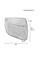 Blue Upholstered Sofa | Zuiver Hunter | Oroatrade.com