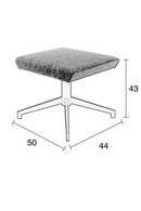 Light Gray Upholstered Ottoman | Zuiver Uncle Jesse | DutchFurniture.com