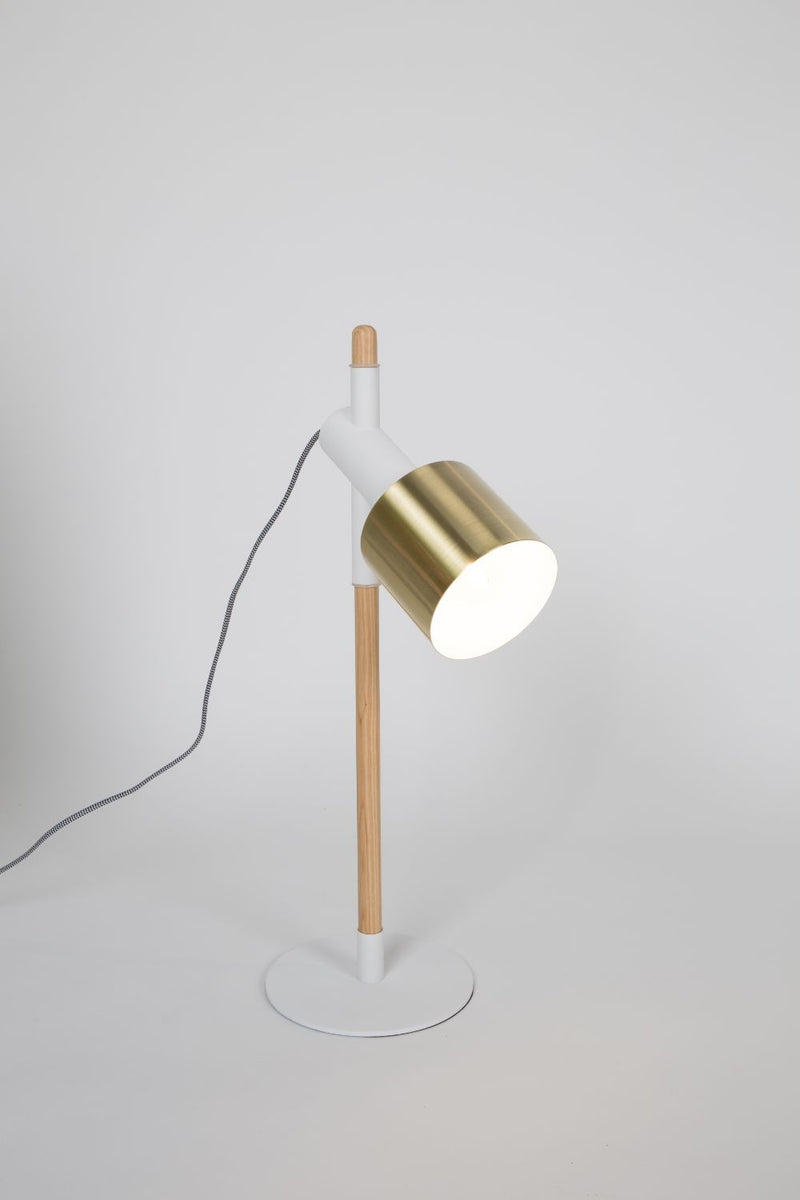 White Gold Task Desk Lamp | Zuiver Ivy | DutchFurniture.com
