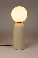 Beige Fluted Ceramic Table Lamp M | Zuiver Dash | Dutchfurniture.com