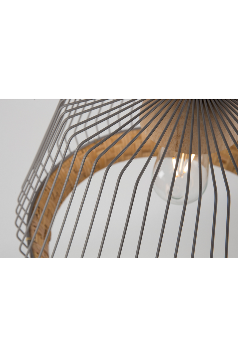 Gray Wide Cage Pendant Lamp | Zuiver Birdy | DutchFurniture.com