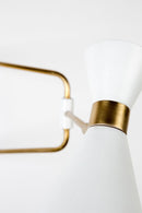 White Swing Arm Wall Lamp | Zuiver Shady | DutchFurniture.com